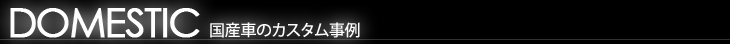国産車の制作実績